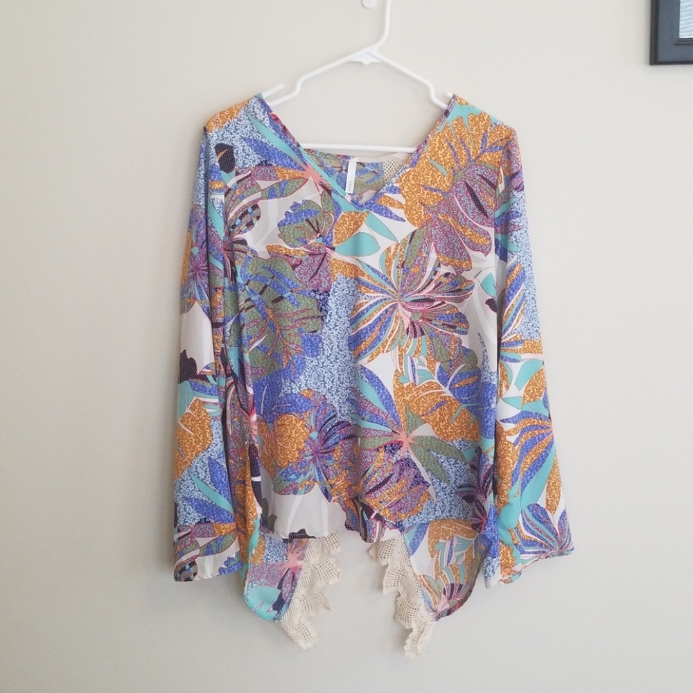 Cut Out Back Floral Top